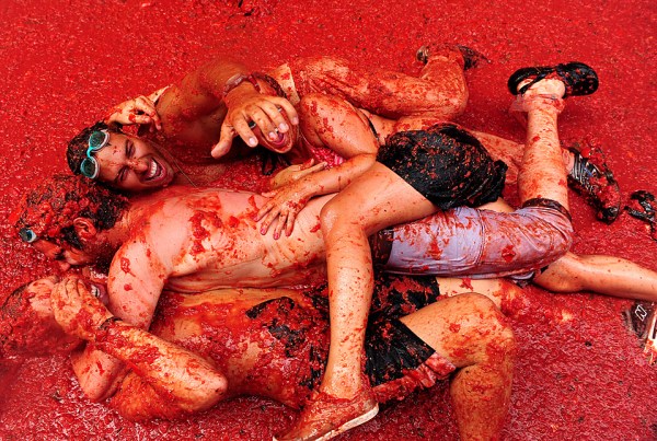 The World's Biggest Tomato Fight At Tomatina Festival