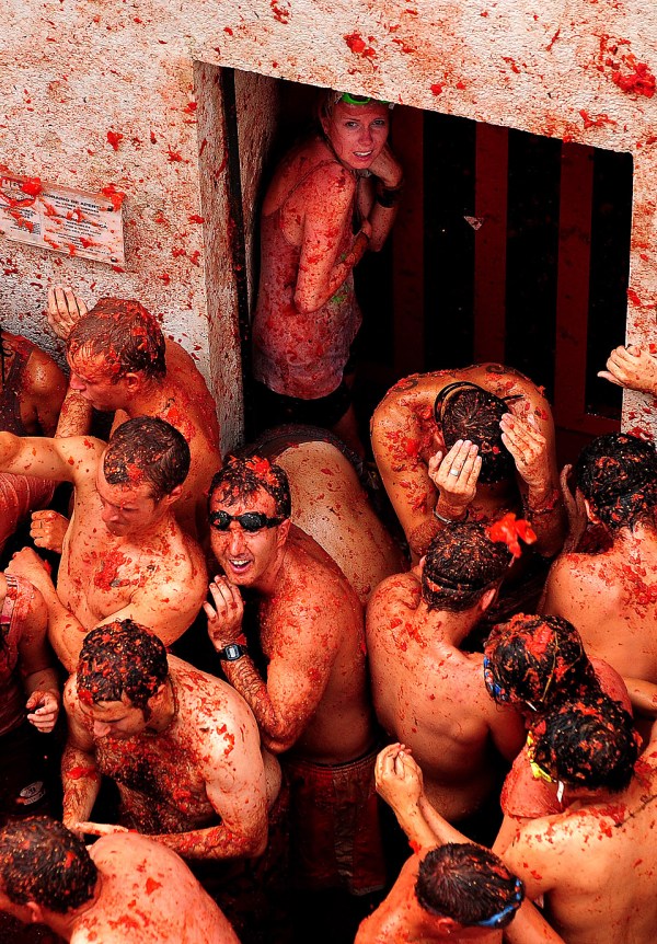 The World's Biggest Tomato Fight At Tomatina Festival